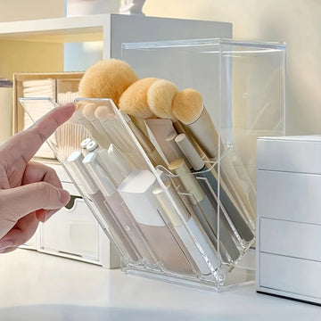Makeup storage box large capacity polished finish, no installation required, eye shadow, eyebrow, foundation brush storage box