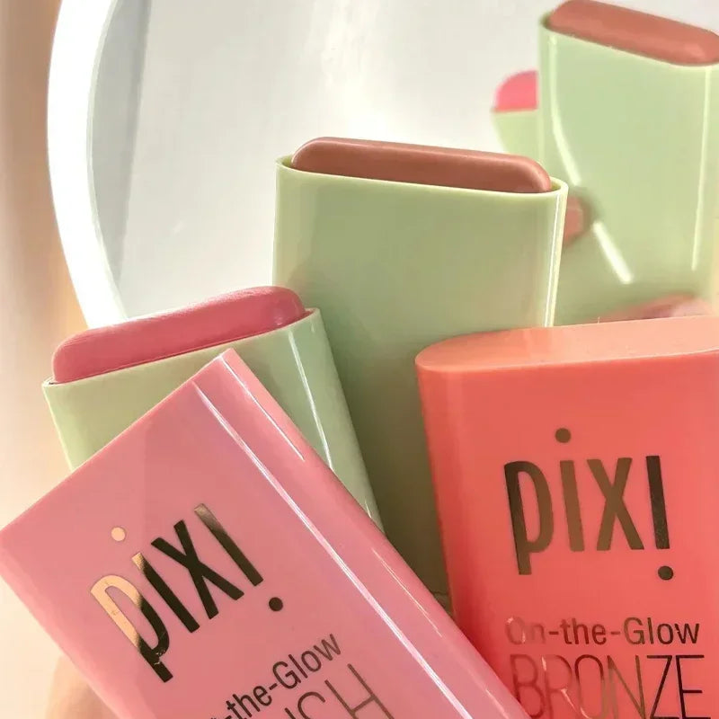 3-in-1 Blush Stick Waterproof Make Up Brush Functional Easy Colors Rouge Blusher Cream High Color Rendering Matte Contour Makeup