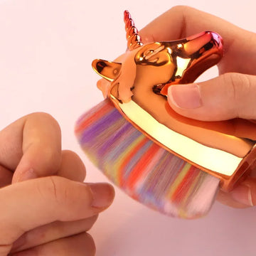 Cute Cartoon Unicorn Nail Art Makeup Brushes Synthetic Hair Blush Woman Makeup Brush Face Powder Foundation Cosmetic Makeup Tool