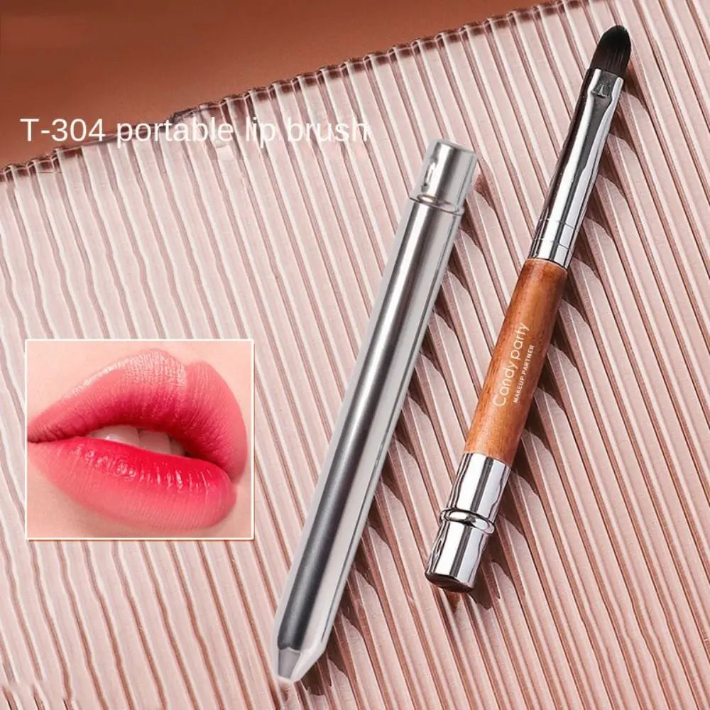 Applicator with Protect Cap Women Beauty Lady Makeup Brush Make Up Tool Cosmetic Brush Lipstick Brush Lip Brush Concealer Brush